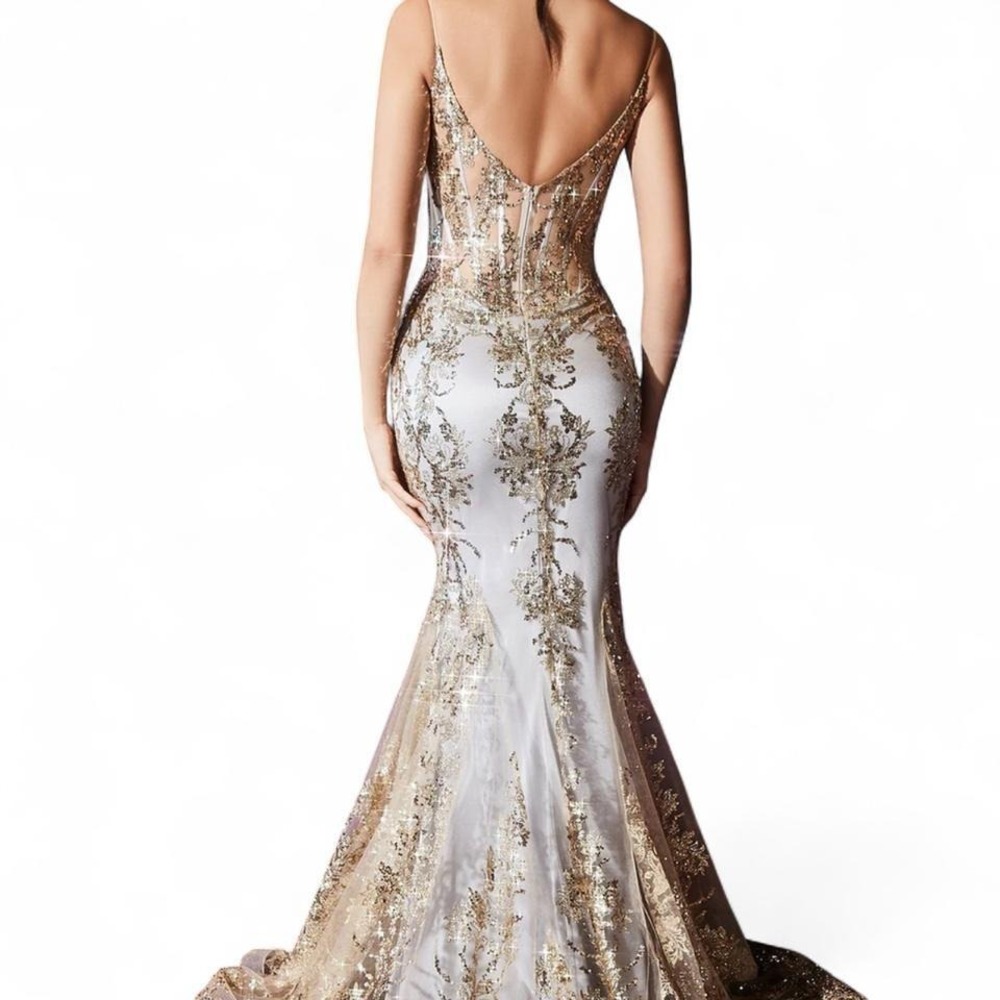 Y2K champagne gold goddess gown - Picture 3 of 7